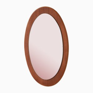 Oval Mirror in Teak, 1960s-YRI-1765243