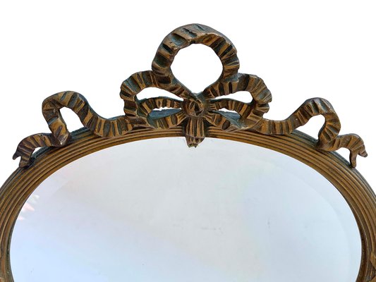 Oval Mirror with Stucco-FSD-1358050