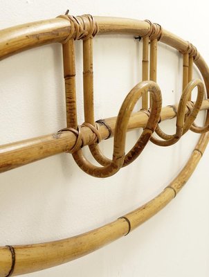 Oval Rattan Coat Rack, 1960s-FGA-923694