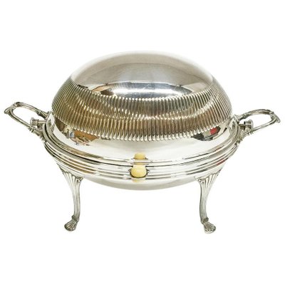 Oval Silver Plated Oyster Dish With Tilting Lid from Cooper Brothers Sheffield-UCH-1224635