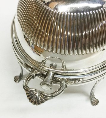 Oval Silver Plated Oyster Dish With Tilting Lid from Cooper Brothers Sheffield-UCH-1224635