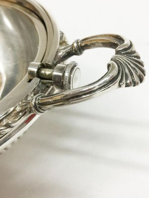 Oval Silver Plated Oyster Dish With Tilting Lid from Cooper Brothers Sheffield-UCH-1224635