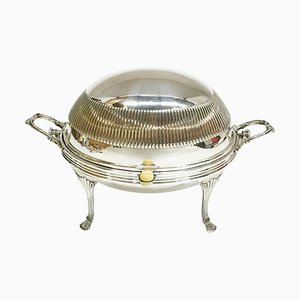 Oval Silver Plated Oyster Dish With Tilting Lid from Cooper Brothers Sheffield-UCH-1224635