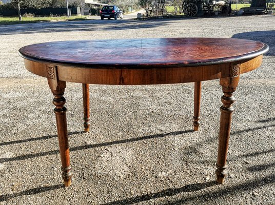 Oval Table with Furred Top, Sculpted and Turned Legs, 1890s-RAQ-2033377