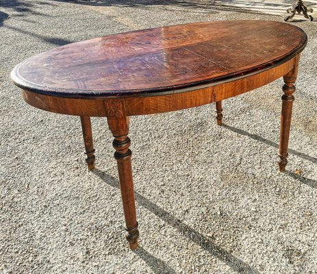 Oval Table with Furred Top, Sculpted and Turned Legs, 1890s-RAQ-2033377