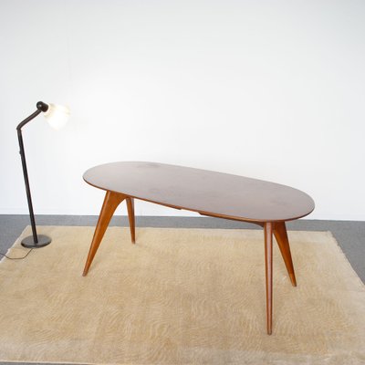 Oval Wooden Dining Table by Ico & Luisa Parisi for Brothers Rizzi, 1960s-JQO-1219528