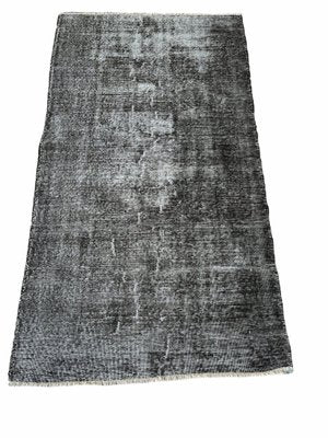 Overdyed Turkish Vintage Wool Gray Rug-AIV-920569