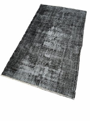 Overdyed Turkish Vintage Wool Gray Rug-AIV-920569