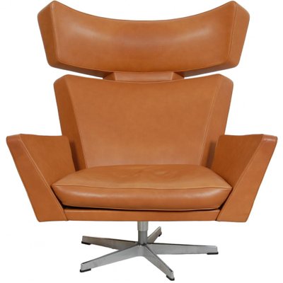 Ox Lounge Chair in Cognac Leather by Arne Jacobsen-MTD-1731315