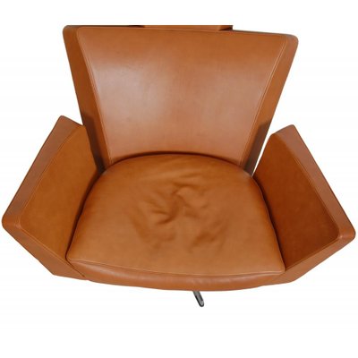 Ox Lounge Chair in Cognac Leather by Arne Jacobsen-MTD-1731315