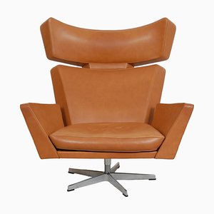 Ox Lounge Chair in Cognac Leather by Arne Jacobsen-MTD-1731315