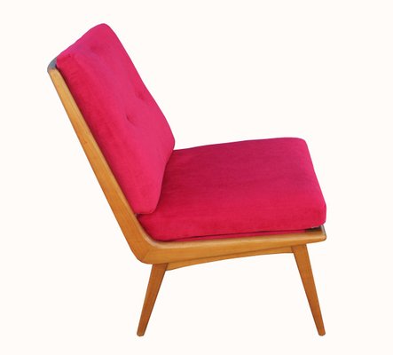 Oxblood Red Lounge Chair by Hans Mitzlaff for Soloform, 1950s-PF-715605