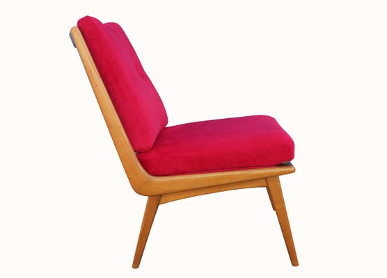 Oxblood Red Lounge Chair by Hans Mitzlaff for Soloform, 1950s-PF-715605