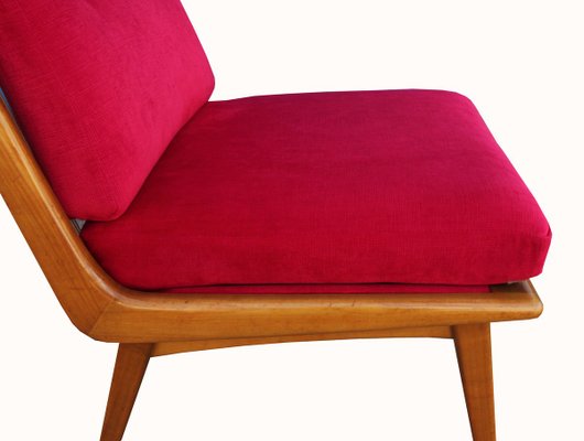 Oxblood Red Lounge Chair by Hans Mitzlaff for Soloform, 1950s-PF-715605