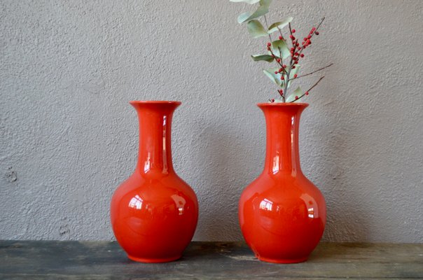 Oxblood Vases by Paul Mignon for Longwy, 1970s, Set of 2-AIU-577399