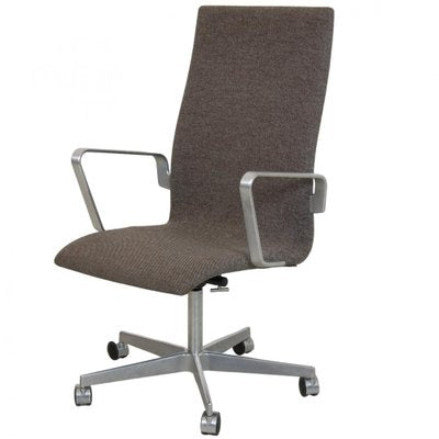 Oxford Office Chair in Grey Hallingdal Fabric by Arne Jacobsen, 2000s-MTD-1736670