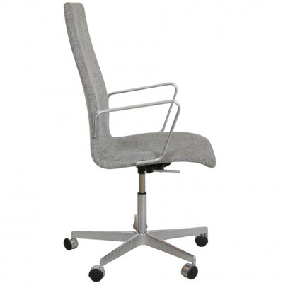 Oxford Office Chair in Grey Hallingdal Fabric by Arne Jacobsen, 2000s-MTD-1746781