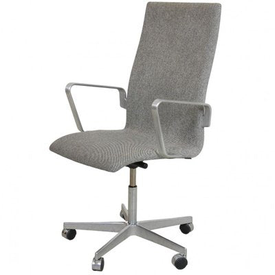 Oxford Office Chair in Grey Hallingdal Fabric by Arne Jacobsen, 2000s-MTD-1746781