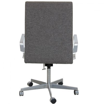 Oxford Office Chair in Grey Hallingdal Fabric by Arne Jacobsen, 2000s-MTD-1736670