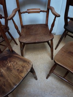 Oxford Windsor Bow Bar Back Chairs, 1850s, Set of 5-EA-1777182