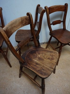 Oxford Windsor Bow Bar Back Chairs, 1850s, Set of 5-EA-1777182