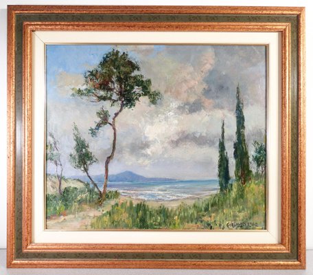 P. A. A. Gariazzo, Landscape, 1962, Oil Painting, Framed-OJE-1705482