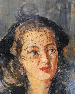 P. A. Gariazzo, Portrait, 1958, Oil Painting, Framed-OJE-1705481