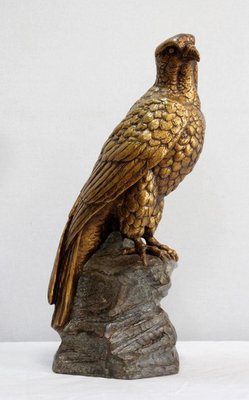 P. Balestra, Raptor on Rock, Early 20th-Century, Plaster-RVK-1076108