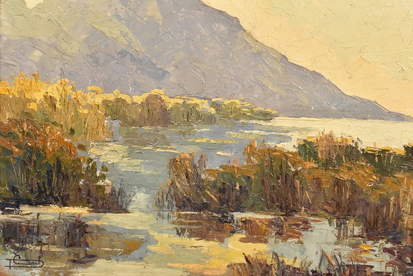 P. Genet, Landscape, Early 20th-Century, Oil on Canvas, Framed-YVI-1167982