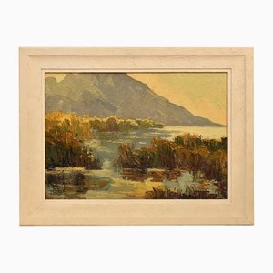 P. Genet, Landscape, Early 20th-Century, Oil on Canvas, Framed-YVI-1167982