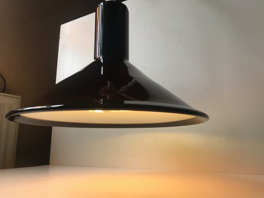 P&T Pendant Light in Aubergine Glass by Michael Bang for Holmegaard, 1970s-LCR-670142