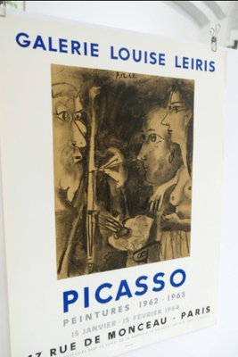 Pablo Picasso, Galerie Louise Leiris Exhibition Poster, 1962/1963, Lithograph on Vellum Paper-NRC-1396886