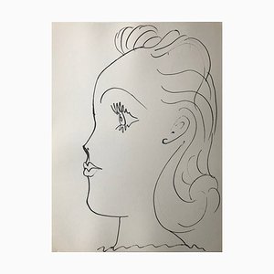 Pablo Picasso, Girl profile, 1957, Lithograph-NRC-1782383