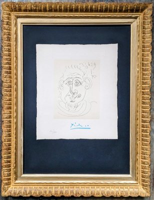 Pablo Picasso, Head of a Man with Goatee, Hand-Signed Etching, 1970-NRC-1785714