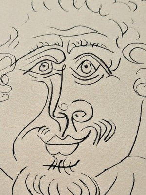 Pablo Picasso, Head of a Man with Goatee, Hand-Signed Etching, 1970-NRC-1785714