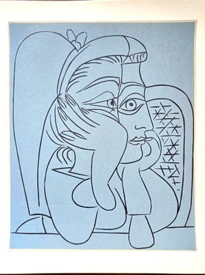 Pablo Picasso, Jacqueline Leaning on Her Elbow, Original Linocut, 1962-NRC-1396930