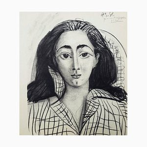 Pablo Picasso, Jacqueline's Portrait, Original Mourlot Lithograph, 1958-NRC-1389933