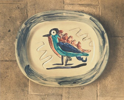 Pablo Picasso, Madoura Ceramic, Colorful Bird, Lithograph-KHH-2039249