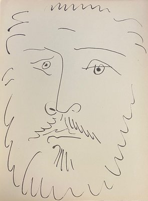 Pablo Picasso, Man Portrait, Original Lithograph, 1957-NRC-1783424