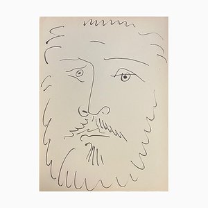 Pablo Picasso, Man Portrait, Original Lithograph, 1957-NRC-1783424