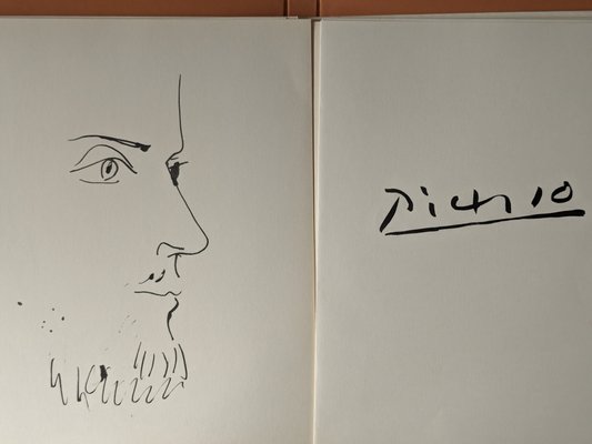 Pablo Picasso, Man Profile, Original Lithograph, 1957-NRC-1783422