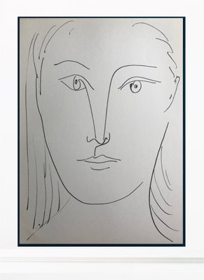 Pablo Picasso, Woman portrait, 1957, Lithograph-NRC-1782385