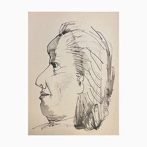 Pablo Picasso, Woman Right Profile, Original Lithograph for Buffon, 1957-NRC-1782807