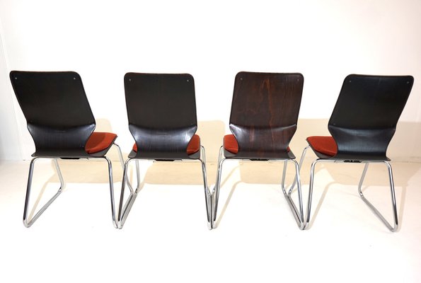 Pagholz Chairs by Elmar Flötto for Flötotto, 1970s, Set of 4-HUW-1736799