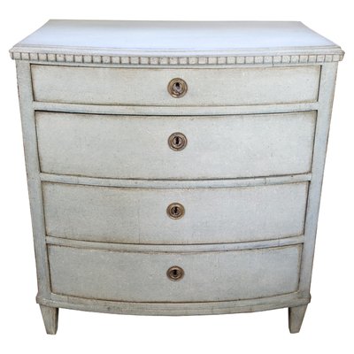 Painted Chest of Drawers in Greenish Color, 1790s-UY-2027296