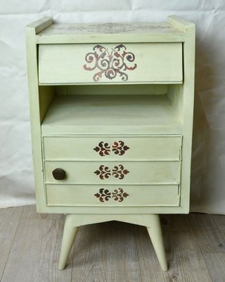 Painted Nightstand, 1950s-ROJ-853323