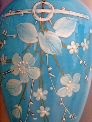 Painted Opaline Vases, 1900s, Set of 2-GT-1109269