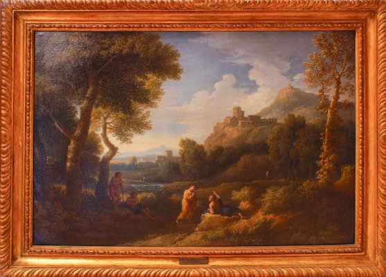 Pair of Roman Landscapes - by J.F. Van Bloemen - 18th Century 18th Century-ZCI-756280