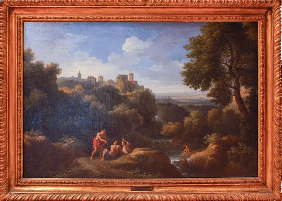 Pair of Roman Landscapes - by J.F. Van Bloemen - 18th Century 18th Century-ZCI-756280