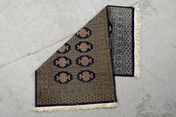 Pakistani Hand-Woven Blue Bukhara Rug from Ikea, 1960s-ZAA-1271115